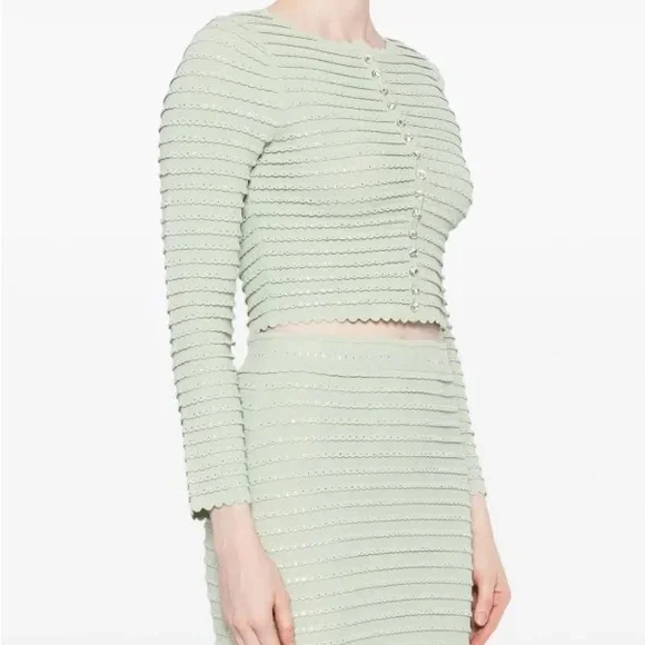 Sandro Vert Amande Cardigan - Picture 6 of 7